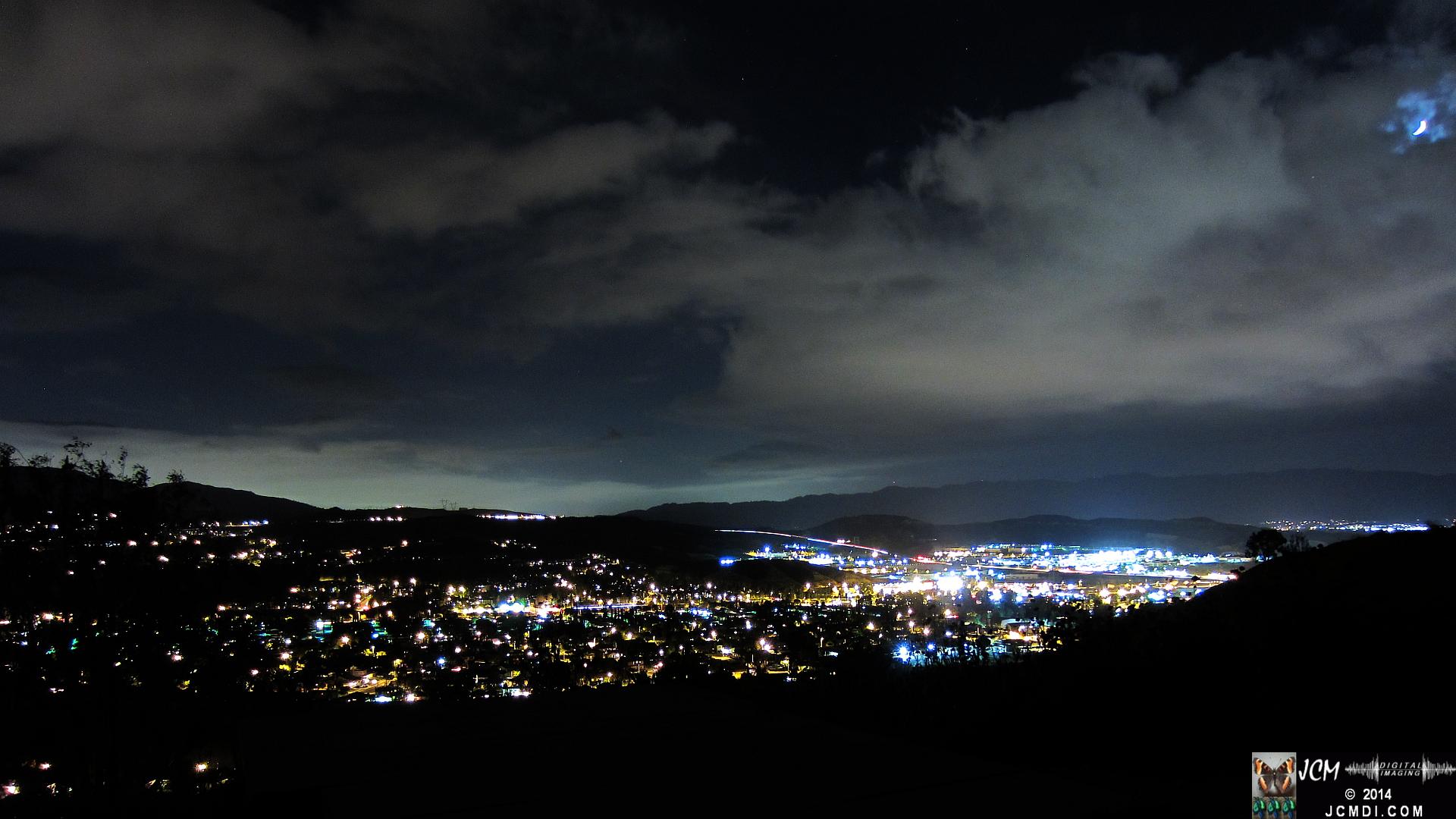 Long exposure Night view of Santa Clarita Valley